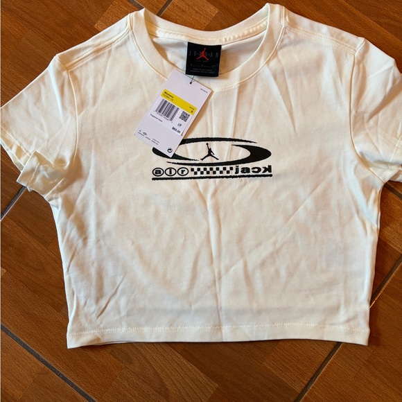Jordan Tops - Jordan Cream Graphic Tee